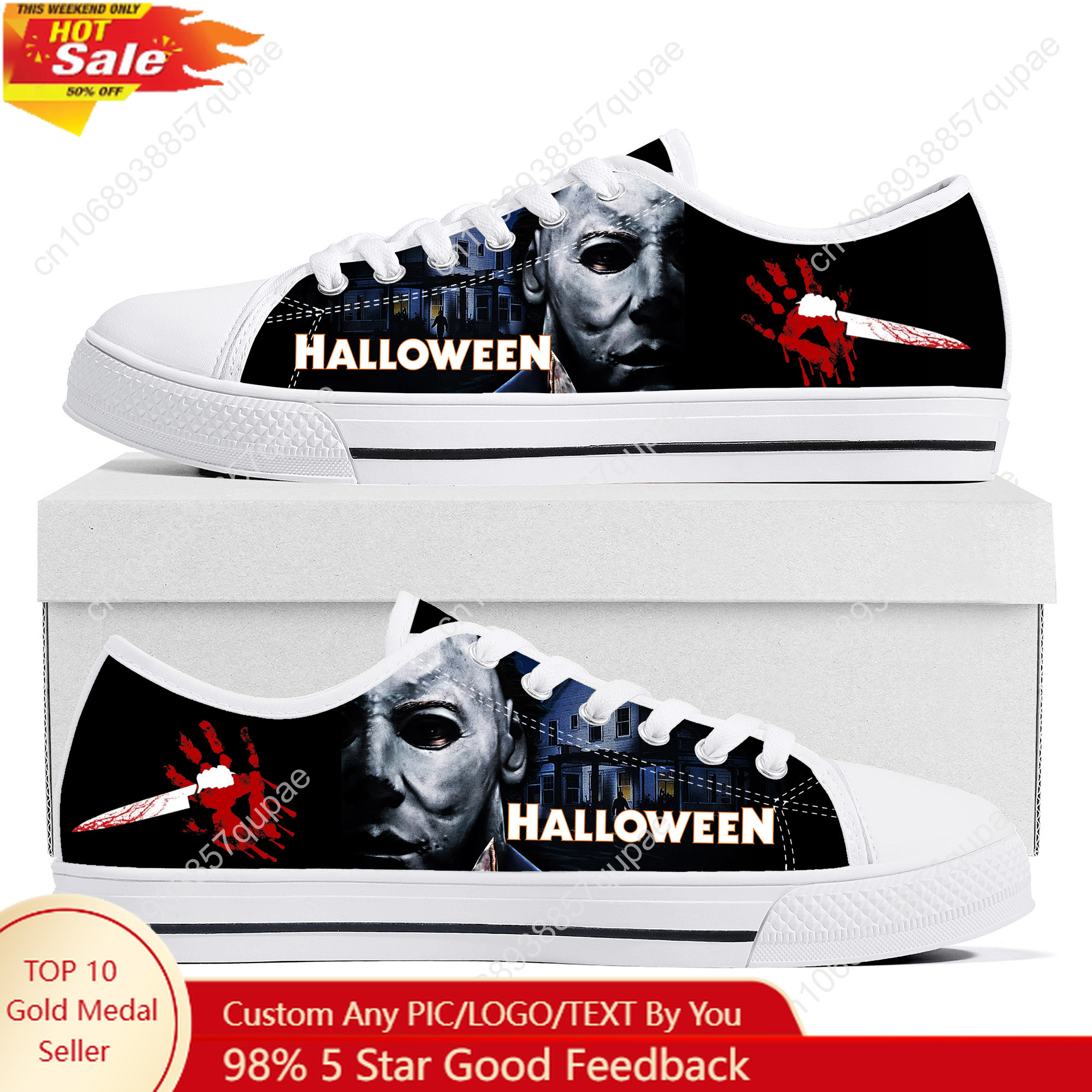 Women Shoes Myer - Michael Myers Halloween Killer Low Top