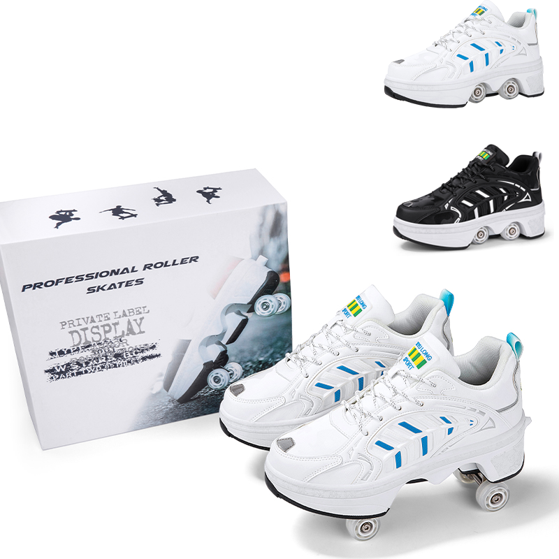4 Wheels Retractable Roller Sk - Women'S Shoes avaliação e preço