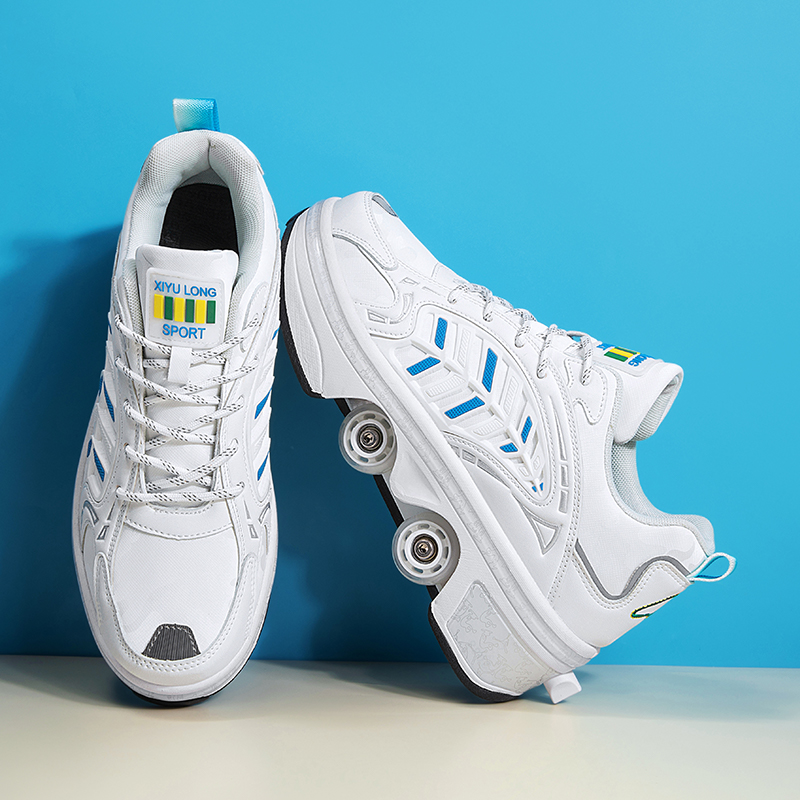 4 Wheels Retractable Roller Sk - Women'S Shoes avaliação e preço
