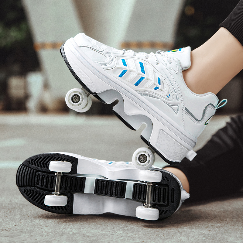 4 Wheels Retractable Roller Sk - Women'S Shoes avaliação e preço