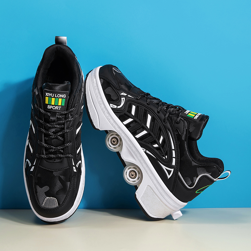 4 Wheels Retractable Roller Sk - Women'S Shoes avaliação e preço