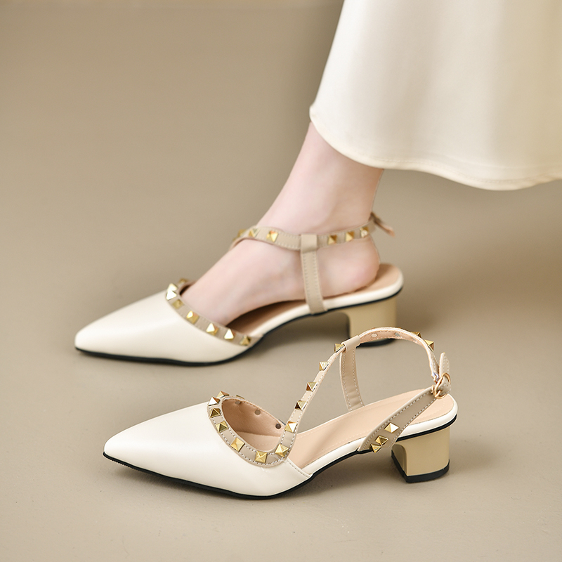 Women Shiny Back Buckle Strap  - Women'S Shoes Trendy avaliação e preço