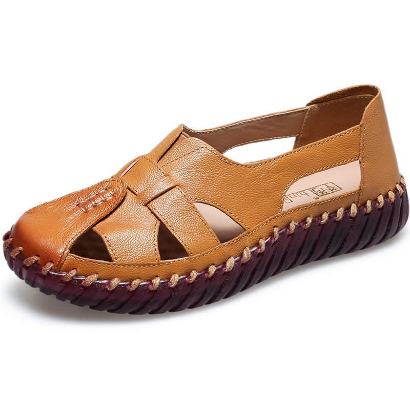 Genuine Leather Women Flat San - Women'S Shoes Big Feet avaliação e preço