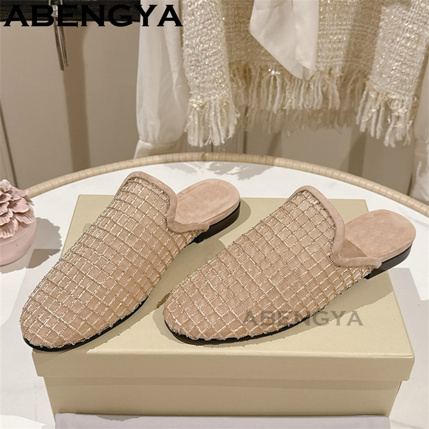 Shiny Lace Mesh Round Toe Flat - Women Shoes For Walking avaliação e preço