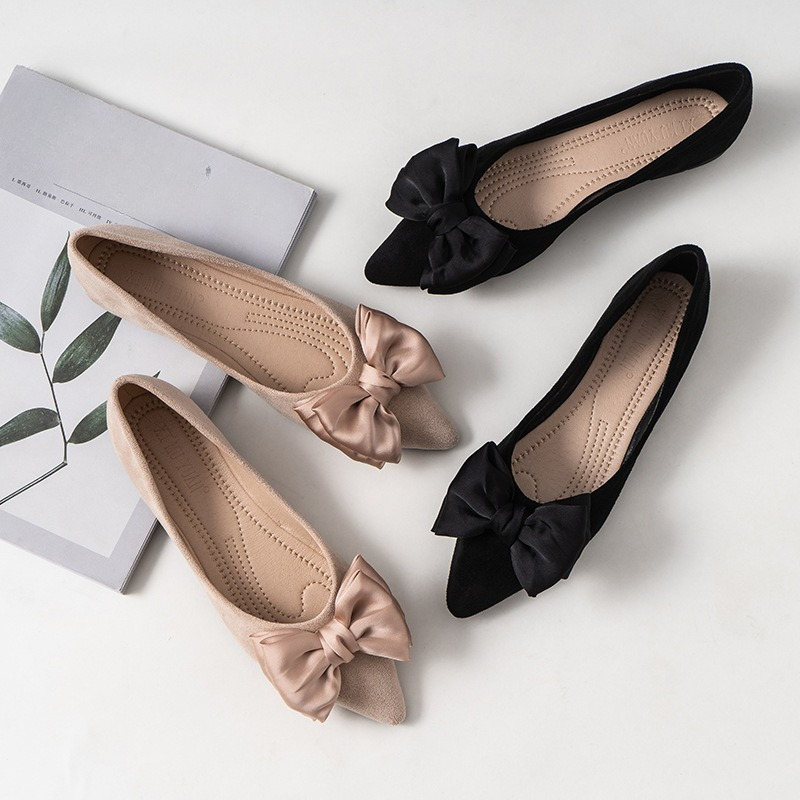 Silk Bowknot Flats Women Flock - Shoes For Women Flats avaliação e preço