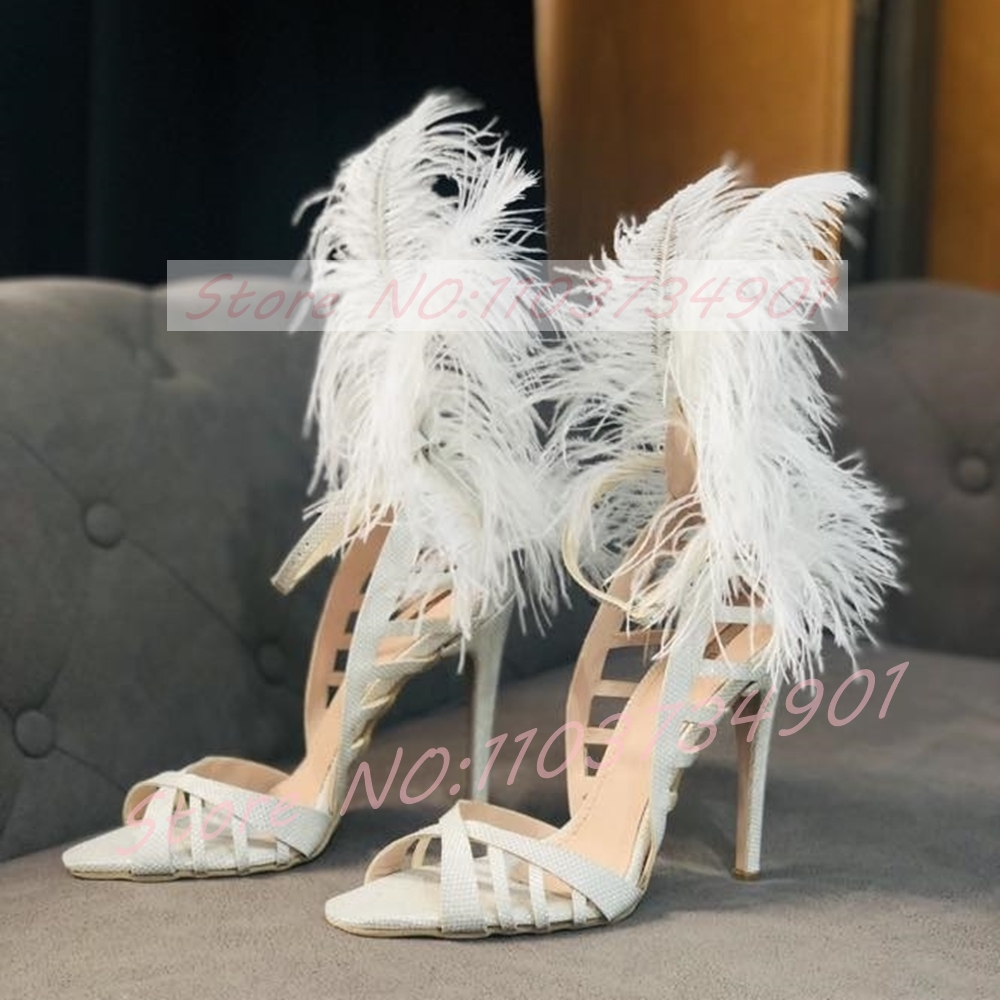 Glam Feather Sequins Stiletto  - Women'S Shoes Trendy avaliação e preço