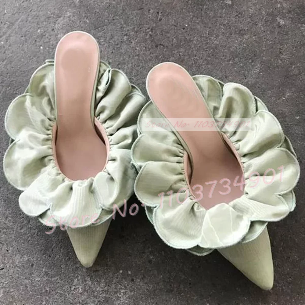 White Flower Satin Pointed Toe - Women'S Shoes Big Feet avaliação e preço