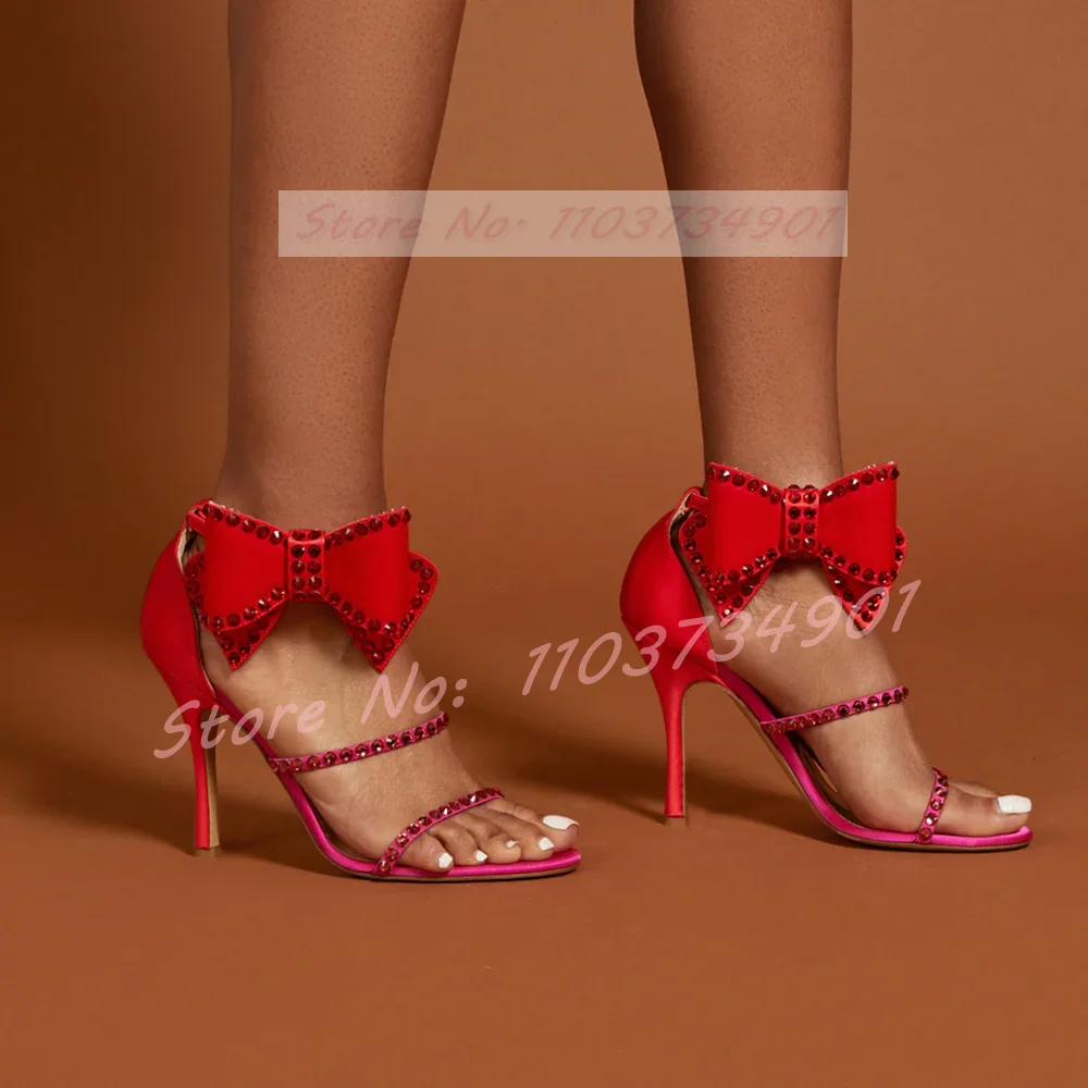Butterfly-knot Crystals Clear  - Women'S Shoes Trendy avaliação e preço