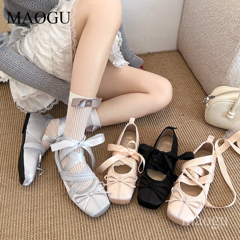 Women's Lace-Up Ballet Flats S - Shoes For Women Flats avaliação e preço