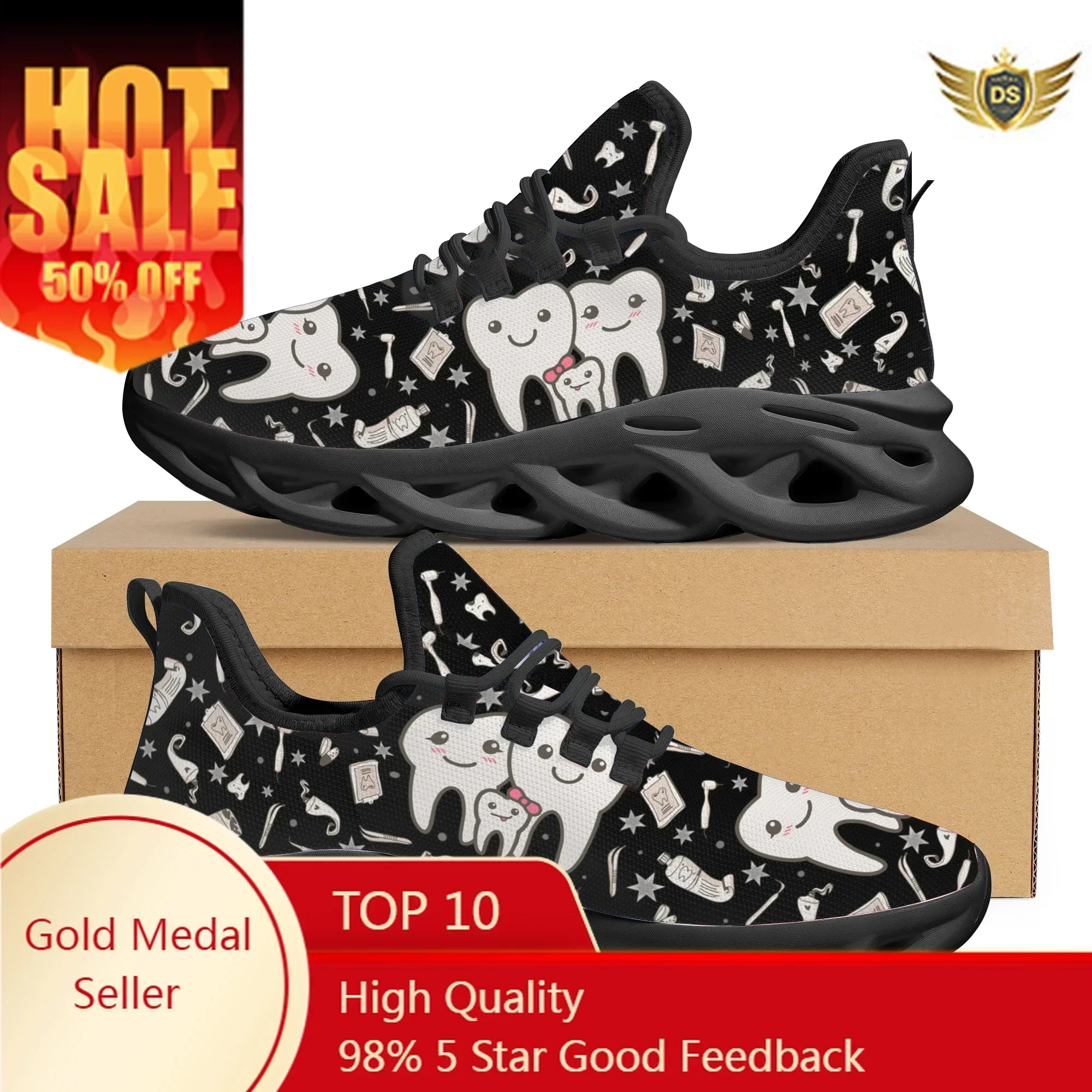 Cute Dental Design Sneakers La - Women Shoes For Walking avaliação e preço