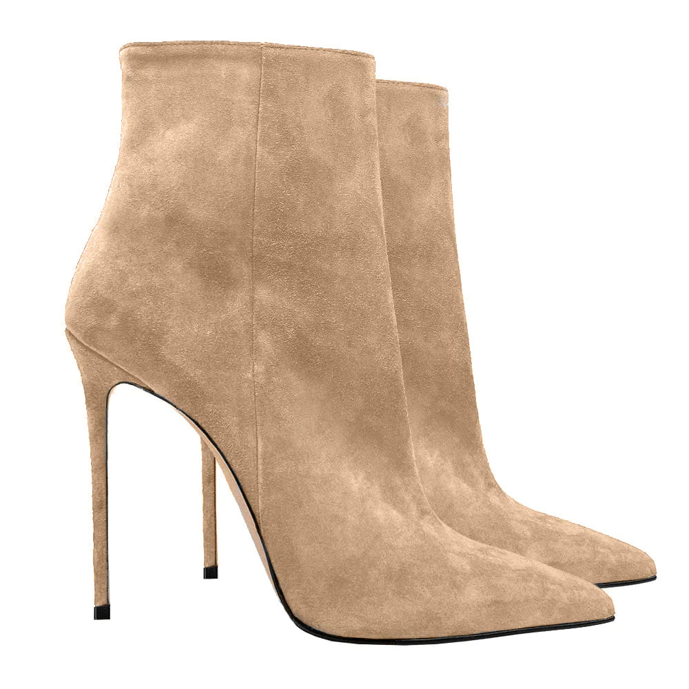 Suede Stiletto Boots For Women - Women'S Shoes Big Feet avaliação e preço