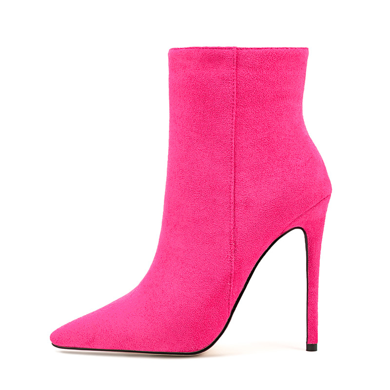Suede Stiletto Boots For Women - Women'S Shoes Big Feet avaliação e preço