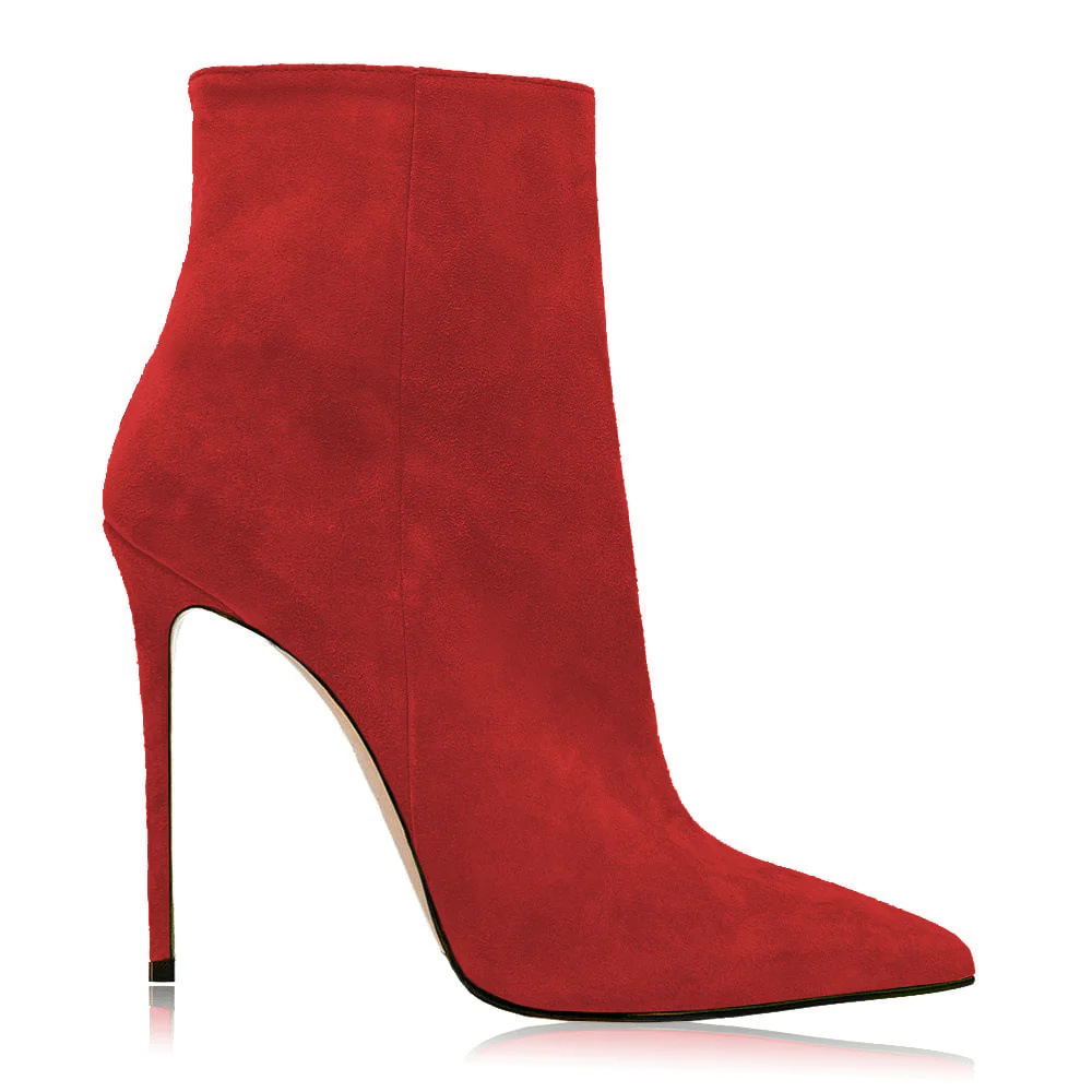 Suede Stiletto Boots For Women - Women'S Shoes Big Feet avaliação e preço