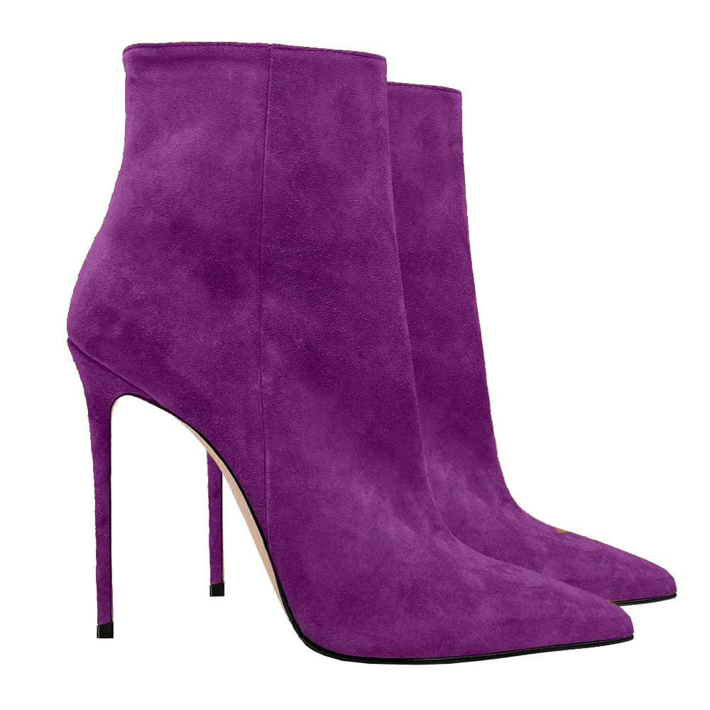 Suede Stiletto Boots For Women - Women'S Shoes Big Feet avaliação e preço
