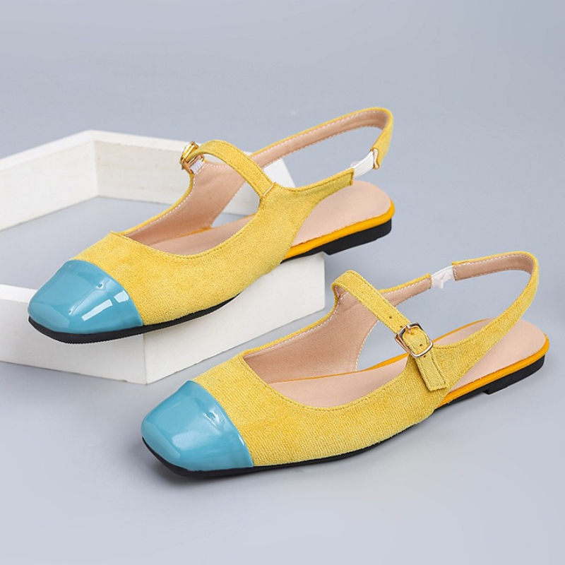 Novelty Suede Splicing Mixed C - Shoes For Women Flats avaliação e preço