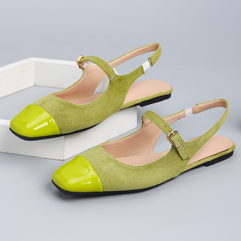 Novelty Suede Splicing Mixed C - Shoes For Women Flats avaliação e preço
