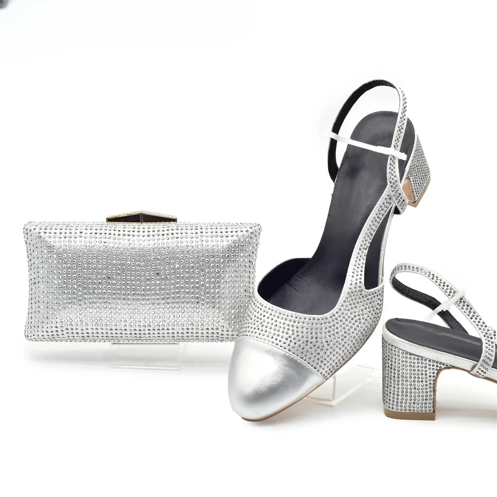 Silver Shoe and Bag Set for Pa - Women'S Shoes avaliação e preço