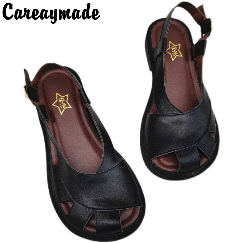 Careaymade-Genuine Leather wid - Women'S Shoes Big Feet avaliação e preço
