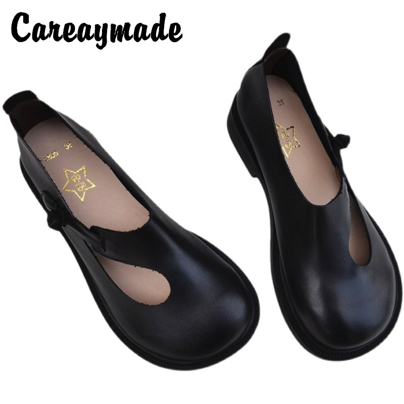 Careaymade-Genuine leather big - Women'S Shoes avaliação e preço