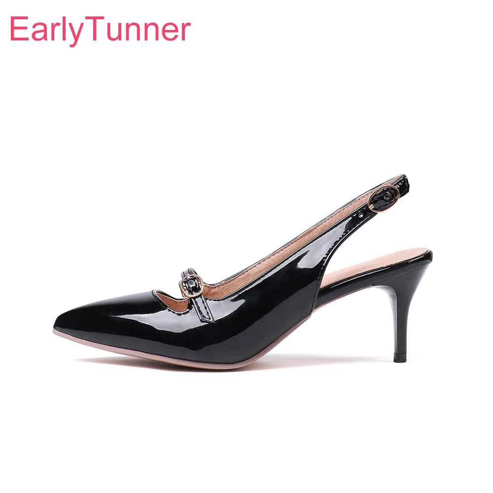Brand New Summer Fashion Black - Women'S Shoes Big Feet avaliação e preço