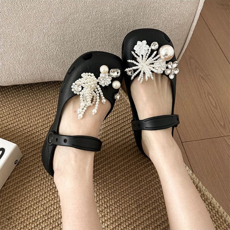 Elegant Pearl Bowknot Soft Sol - Women Shoes Japanese Brand avaliação e preço