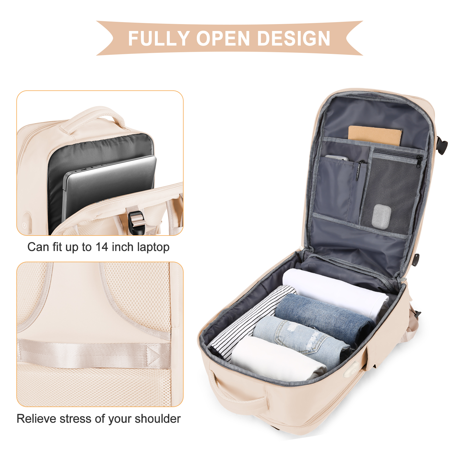 Large Travel Backpack for Men  - Women'S Shoes avaliação e preço
