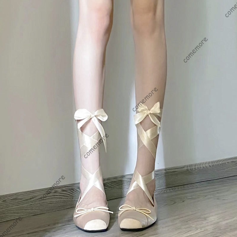 Women's Satin Ribbon Tie Balle - Shoes For Women Flats avaliação e preço