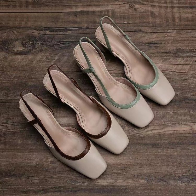 Fashion Square Toe Thick Heel  - Women'S Shoes Veja avaliação e preço
