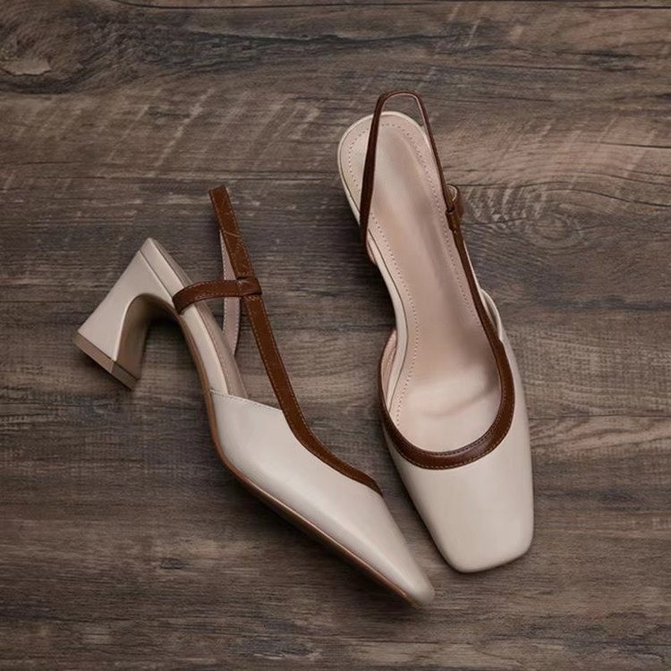 Fashion Square Toe Thick Heel  - Women'S Shoes Veja avaliação e preço