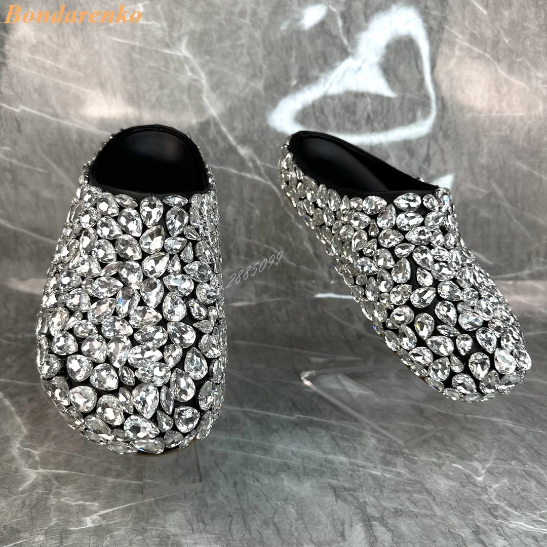Stud Gem Slip On Sandals Women - Women'S Shoes Big Feet avaliação e preço