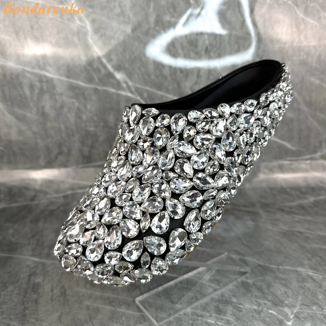 Stud Gem Slip On Sandals Women - Women'S Shoes Big Feet avaliação e preço