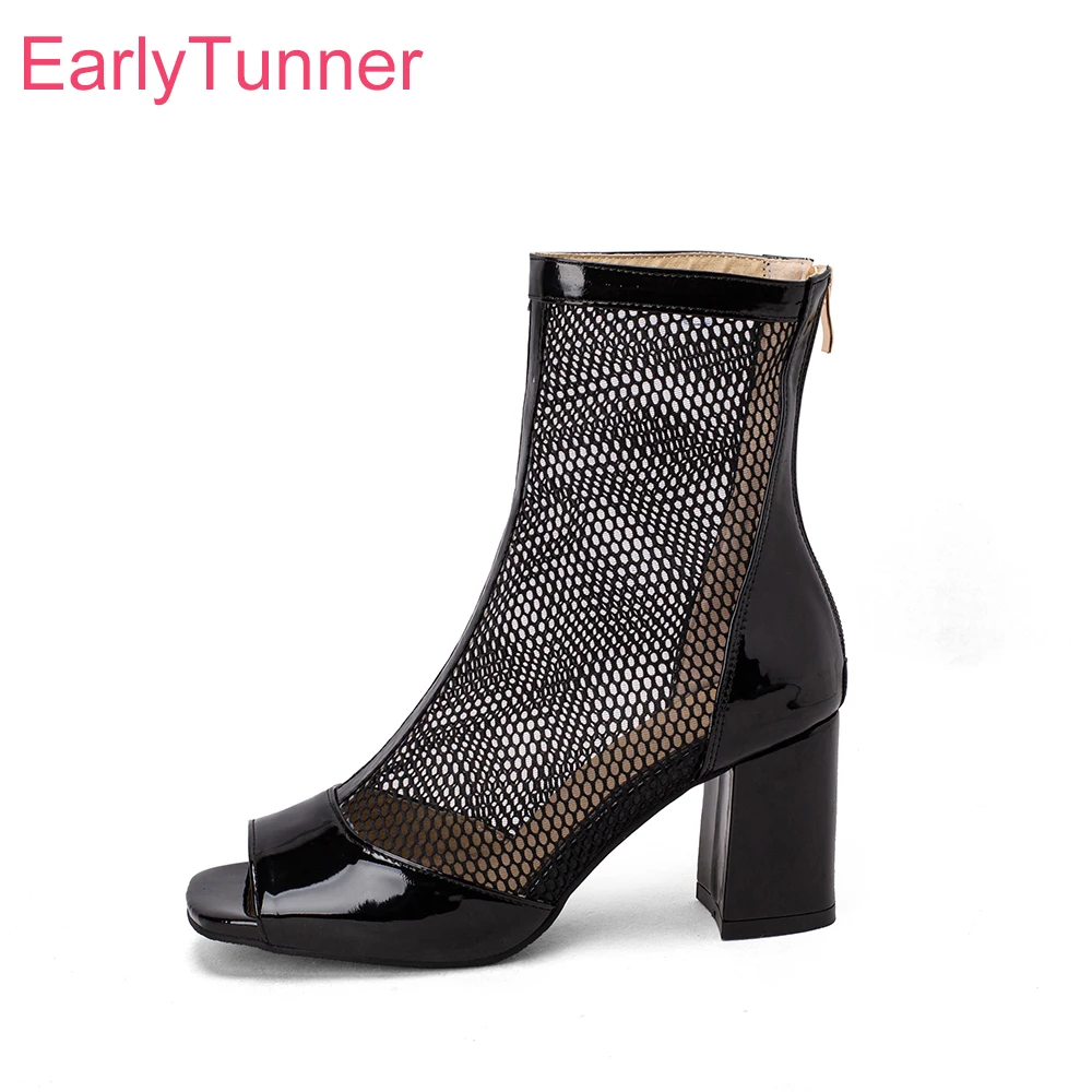 Summer Sexy Black Women Mesh B - Women'S Shoes Big Feet avaliação e preço