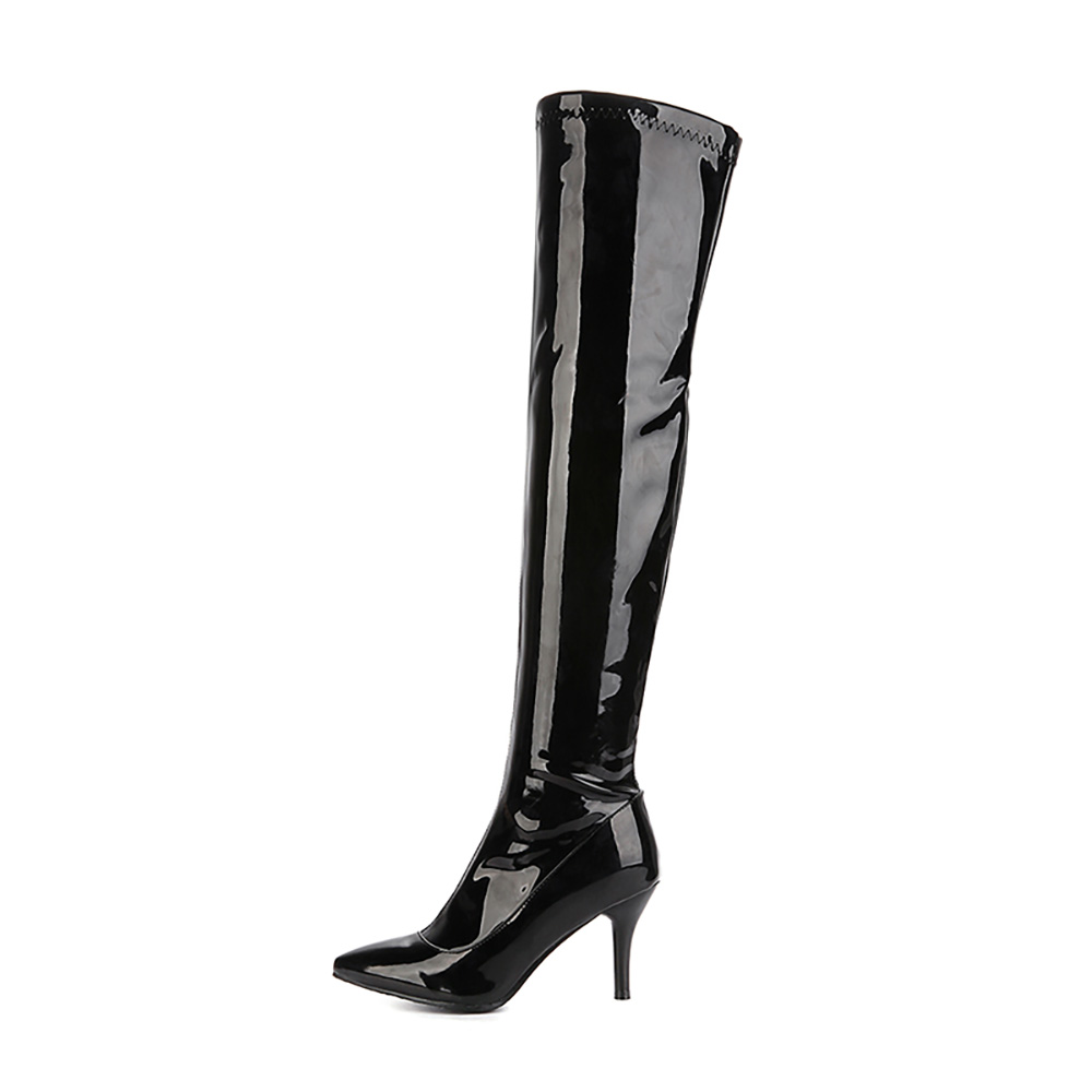 Hot Brand New Winter Glossy Bl - Women'S Shoes Big Feet avaliação e preço